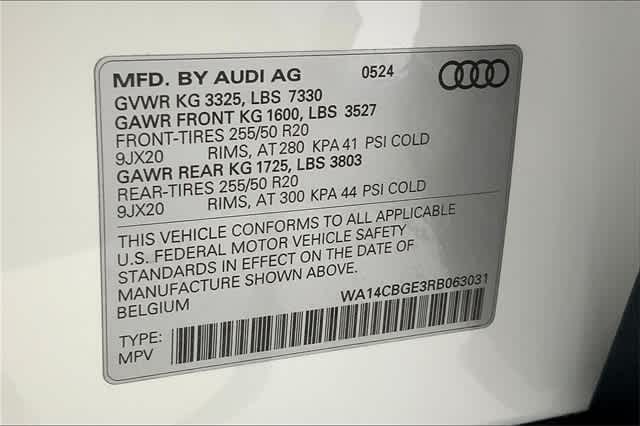 new 2024 Audi SQ8 e-tron car, priced at $95,380