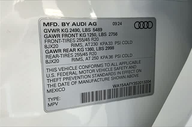 new 2025 Audi Q5 Sportback car, priced at $59,625