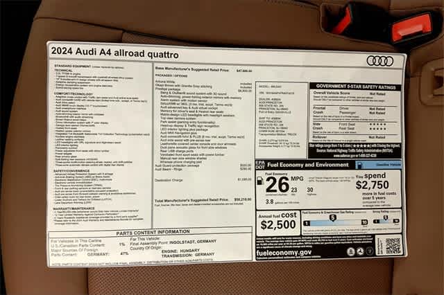 new 2024 Audi A4 allroad car, priced at $58,210