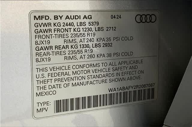 new 2024 Audi Q5 car, priced at $51,305