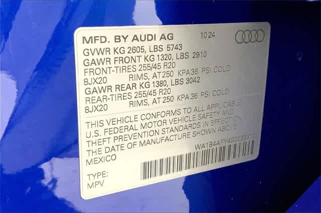 new 2025 Audi SQ5 car, priced at $70,150