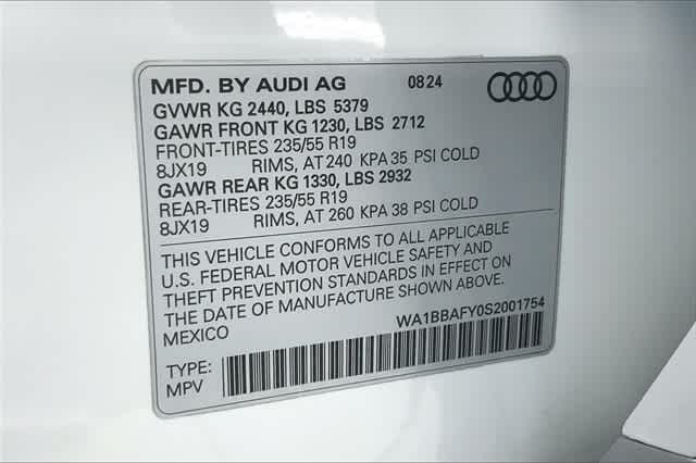 new 2025 Audi Q5 car, priced at $54,080