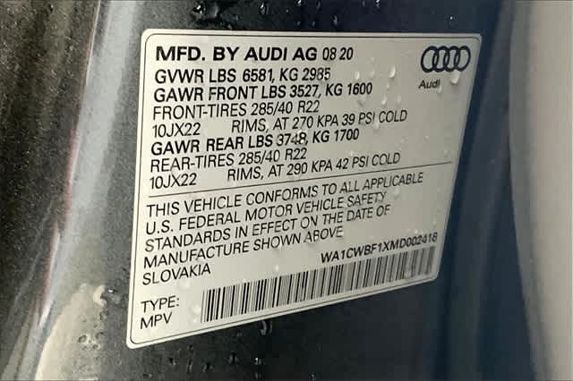 used 2021 Audi SQ8 car, priced at $53,683