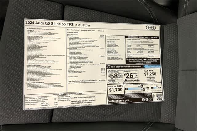 new 2024 Audi Q5 car, priced at $71,000