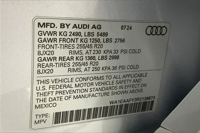 new 2024 Audi Q5 car, priced at $58,910