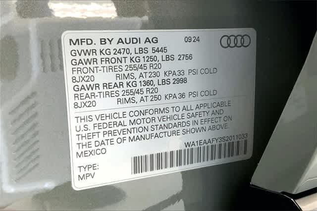 new 2025 Audi Q5 car, priced at $59,380