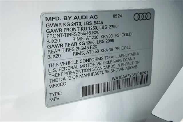 new 2025 Audi Q5 car, priced at $58,215