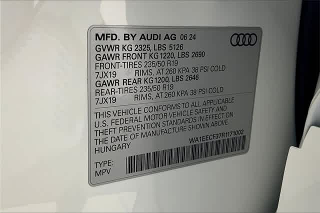 new 2024 Audi Q3 car, priced at $48,140