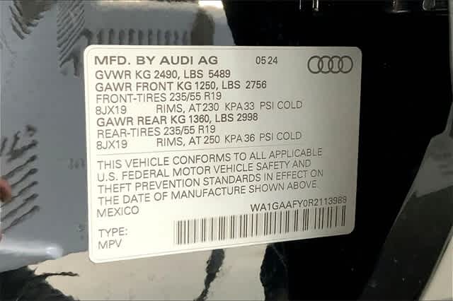 new 2024 Audi Q5 car, priced at $53,205