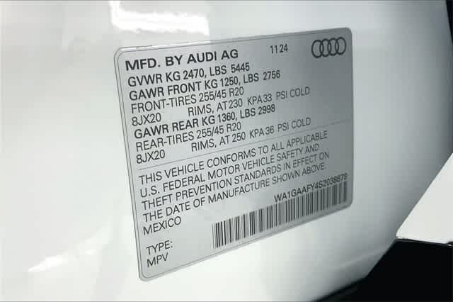 new 2025 Audi Q5 car, priced at $53,665