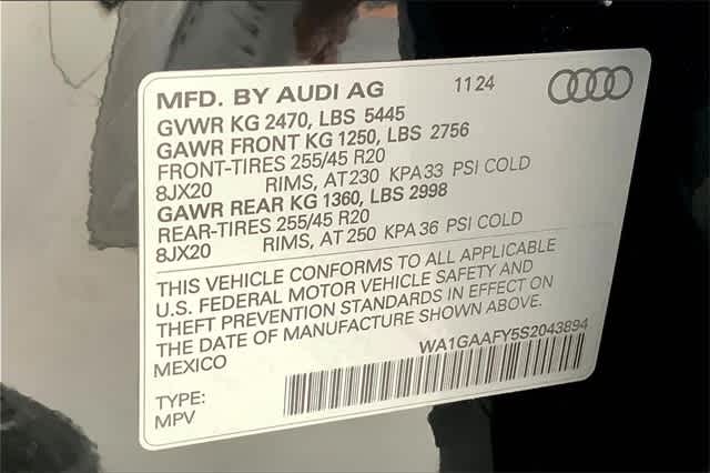 new 2025 Audi Q5 car, priced at $53,780