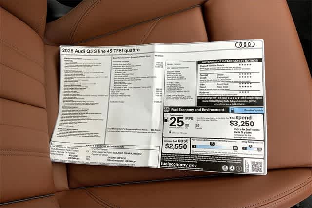 new 2025 Audi Q5 car, priced at $53,780