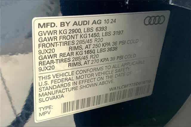 new 2025 Audi Q7 car, priced at $69,005