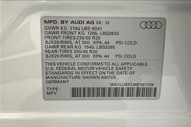 new 2024 Audi Q4 e-tron car, priced at $63,370