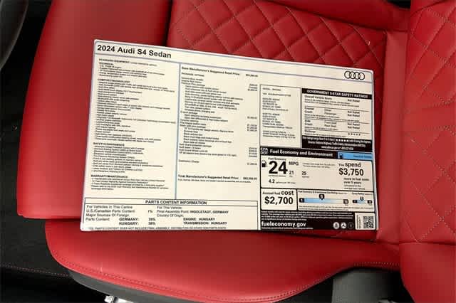 new 2024 Audi S4 car, priced at $65,580