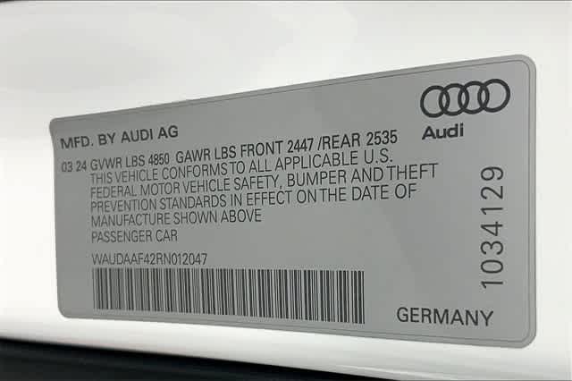 new 2024 Audi A4 car, priced at $47,090
