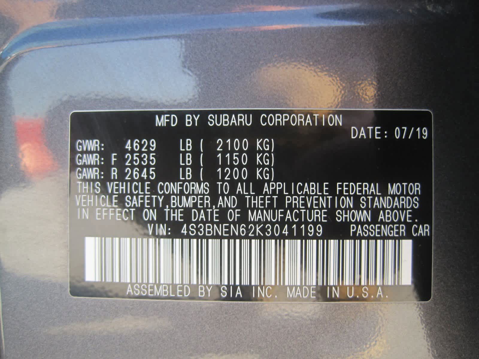 used 2019 Subaru Legacy car, priced at $20,965