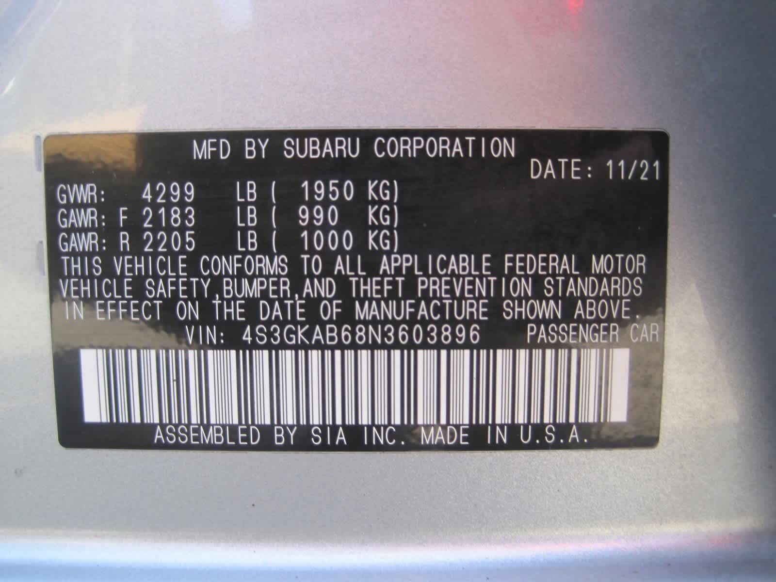 used 2022 Subaru Impreza car, priced at $21,784