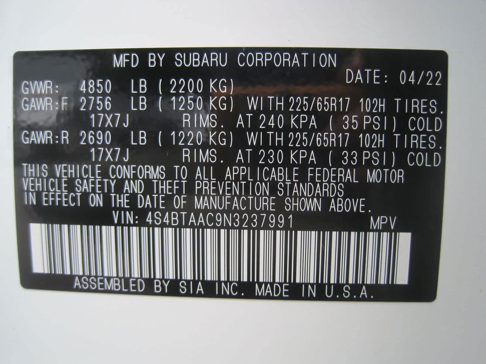 used 2022 Subaru Outback car, priced at $24,584