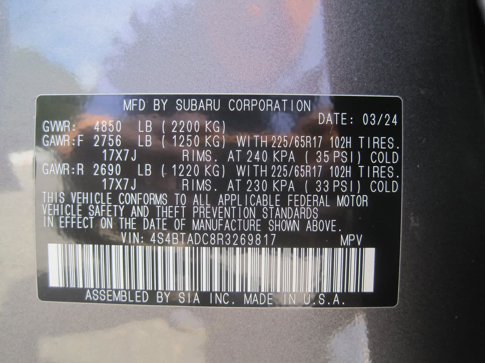 used 2024 Subaru Outback car, priced at $31,744