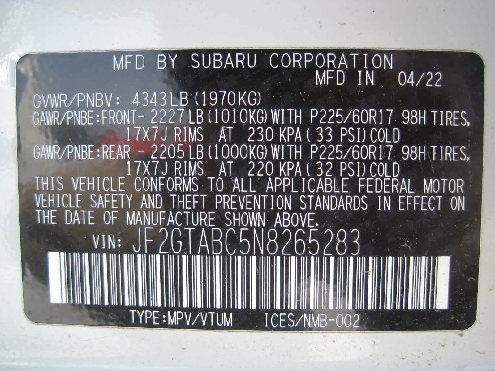 used 2022 Subaru Crosstrek car, priced at $24,756