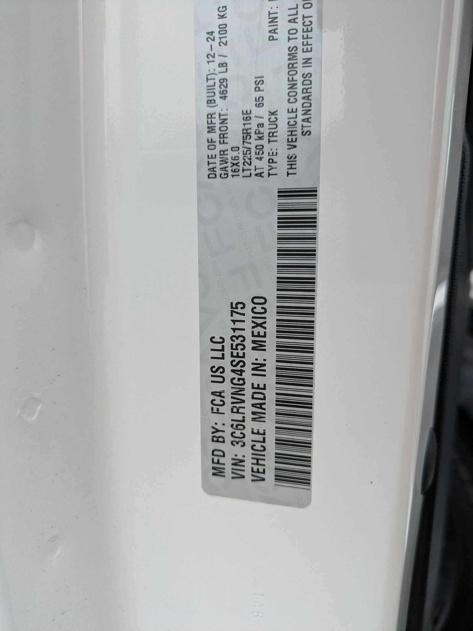 new 2025 Ram ProMaster car, priced at $43,757