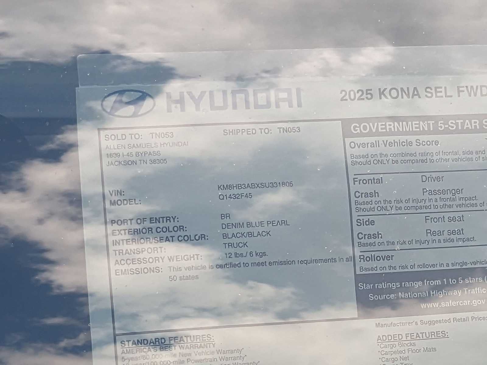 new 2025 Hyundai Kona car, priced at $28,095