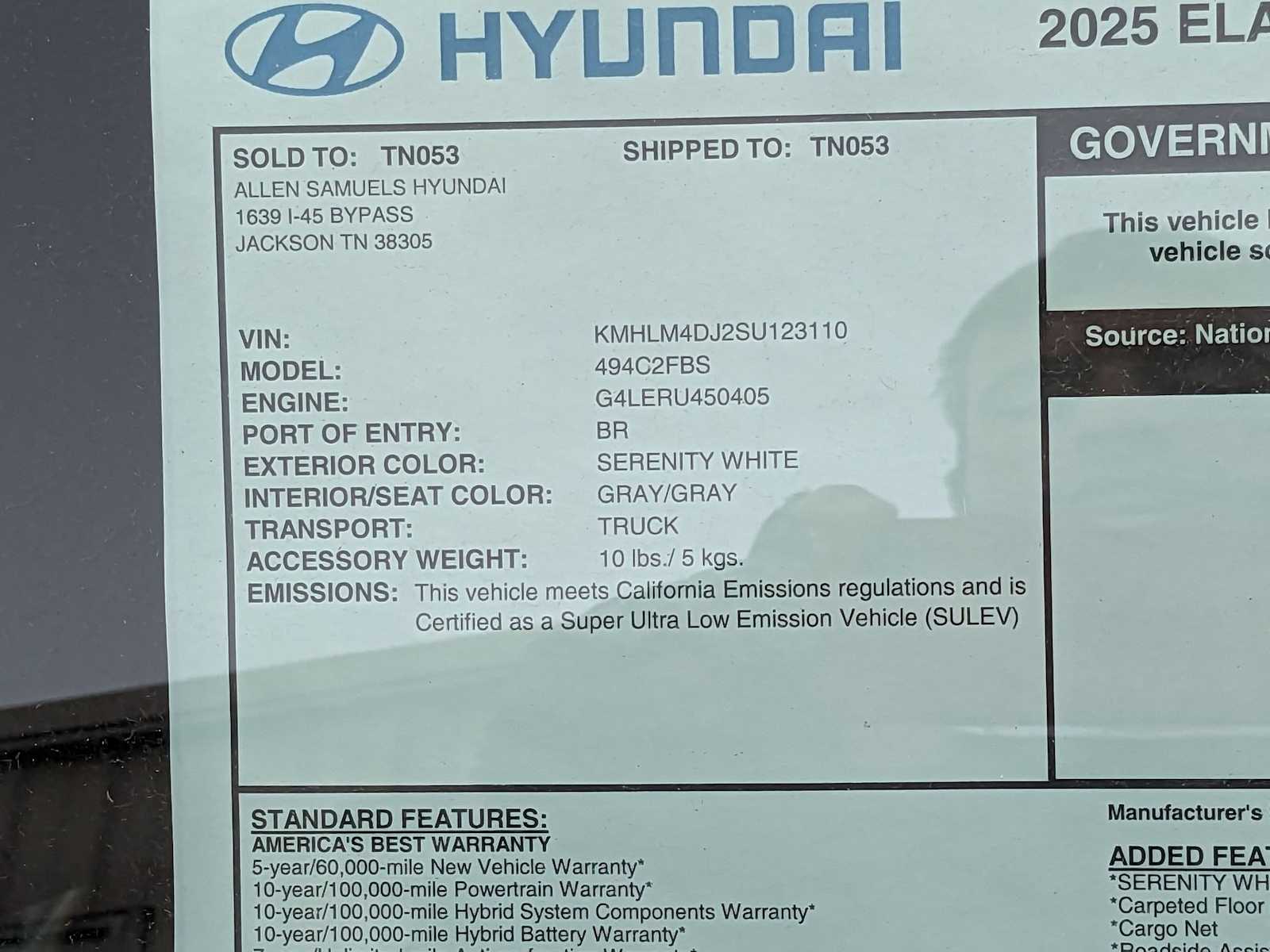 new 2025 Hyundai Elantra Hybrid car, priced at $25,800