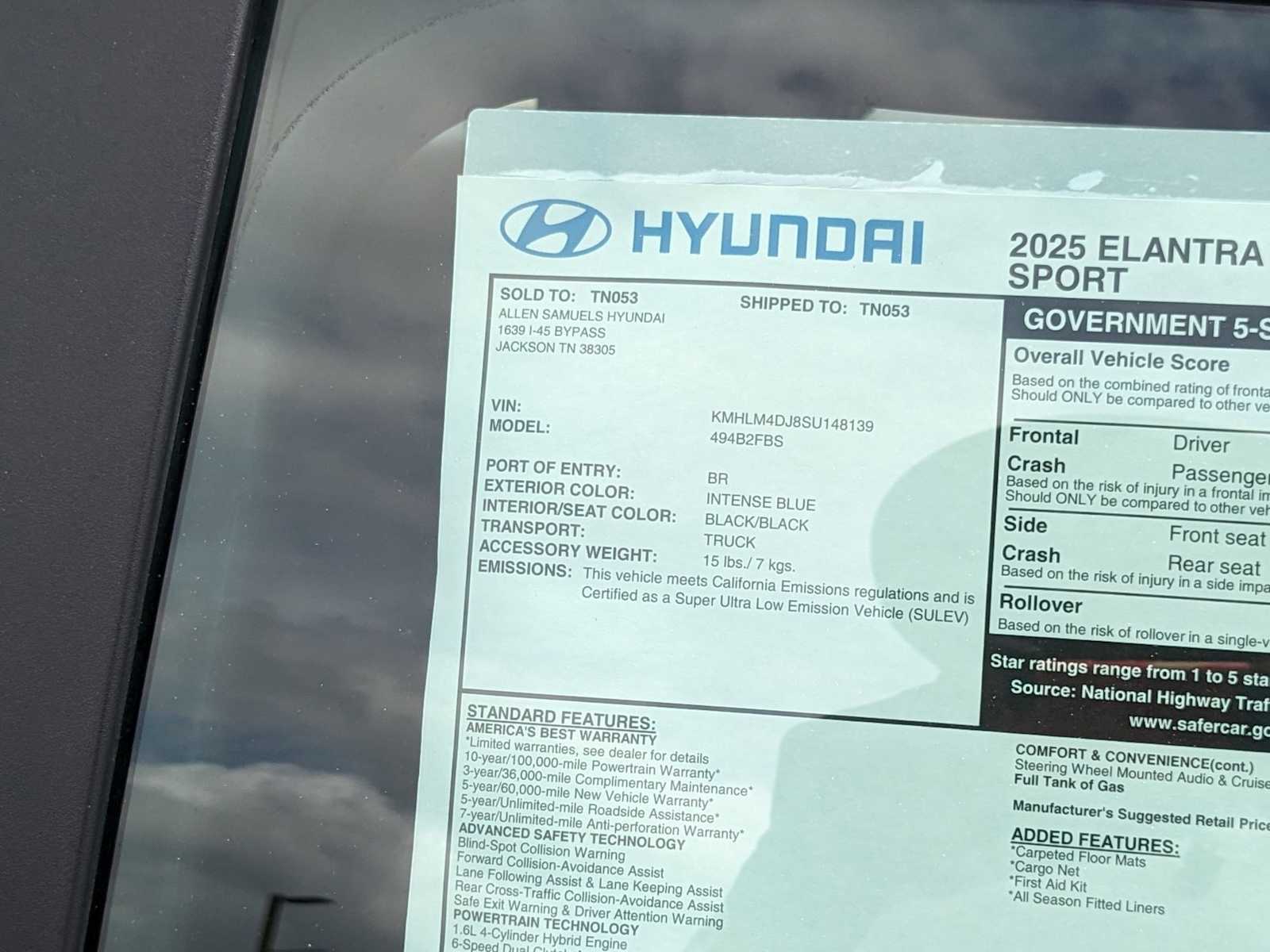 new 2025 Hyundai Elantra Hybrid car, priced at $28,330